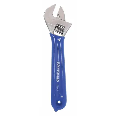 WESTWARD Adjustable Wrench: Alloy Steel, Chrome, 4 in Overall Lg, 1/2 in Jaw Capacity - General Purpose Adjustable Wrenches