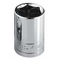 SK PROFESSIONAL TOOLS Socket: Metric, 3/8 in Drive Size, 24 mm Socket Size, 6-Point, Std, Chrome (MPN 324)
