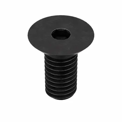 KERR LAKESIDE Socket Flat Head Screw: 7/16"-14 Thread Size, 1 in Lg, Flat, Black Oxide - Flat Head Socket Cap Screws