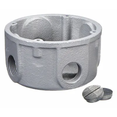 APPLETON ELECTRIC Conduit Outlet Body: Iron, 3/4 in Trade Size, X Body, 23 cu in Body Capacity - Round Body - Type Access Fittings