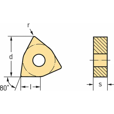 WALTER WNMG432-MK5 WKK20S / WNMG080408-MK5 WKK20S Trigon - Trigon (W) Indexable Turning Inserts