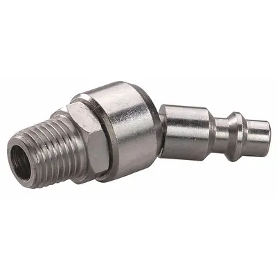 SPEEDAIRE Quick Connect Hose Coupling: 1/4 in Body Size, 1/4 in Hose Fitting Size - Industrial Interchange Steel Quick-Connect Air Coupling Plugs