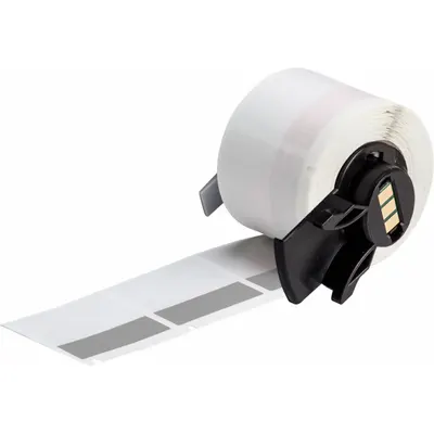 BRADY Wraparound Label: 1 1/2 in x 1 1/2 in, 1 1/2 in, Vinyl, Gray (Matte) - Brady Precut Label Rolls