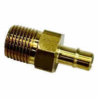 MEM-CO Mini Barbed Fitting Adapter: 3/4 in ID x 3/4 in Pipe x 5/8 in ID Size, MNPT x Tube, Brass (MPN 3/4B12)