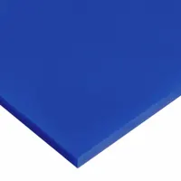 UHMW Polyethylene Bar: 0.5 in Thick, 3 in x 3 ft, Opaque, Blue, 4,400 psi Tensile Strength (MPN PS-UHMW-GF-155)