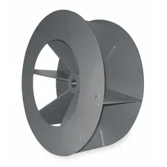 This Dayton radial blade blower wheel is constructed of steel and measures 15 5/8 inches in diameter with a 1 3/16 inch bore. It is designed for either clockwise or counterclockwise rotation and includes set screws for installation. Suitable for use in HVAC and ventilation systems as a replacement wheel.