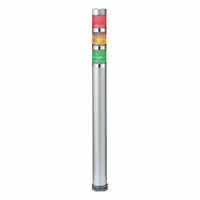 PATLITE Tower Light Assembly: 3 Tier, No Sounder Tier, IP42, Amber/Green/Red, Direct Wire, Steady (MPN ME-302A-RYG)