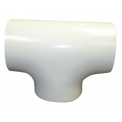 JOHNS MANVILLE PVC Jacketing for Tee Fitting Insulation, 9 5/8 in Max OD, White - PVC Jacketing for Fitting Insulation