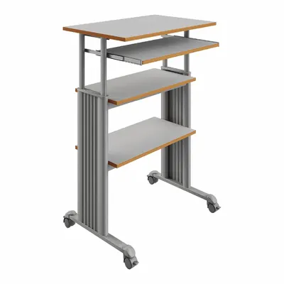 SAFCO Computer Workstation: 29 1/2 in Overall Wd, 22 in Overall Dp, 49 in Overall Ht - Mobile General Purpose Computer Carts