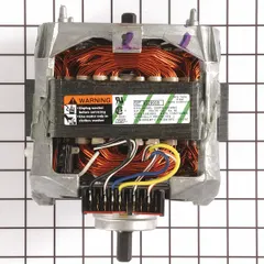 OEM replacement drive motor for Whirlpool washing machines and dryers. Powers drum rotation during wash and spin cycles. Compatible with select Whirlpool models.