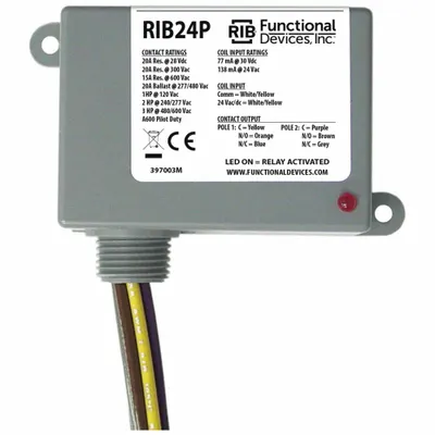 RIB RIB24P General Purpose Power Relay, 0.50 in NPT - General Purpose Power Relays