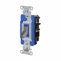 HUBBELL Wall Switch: Toggle Switch, Single Pole, Maintained, Gray, 120/277V AC, 15 A (MPN HBL1201STGY)