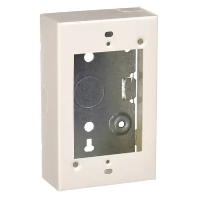 LEGRAND Shallow Device Box: 500/700, Steel, Ivory, 1 Gangs - Outlet Boxes for Single-Channel Raceways