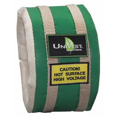 UNITHERM Insulated Pipe Jacket: For 0 in to 6 in Circumference, Ceramic Fiber, 8 in Cover Wd - Pipe Covers