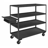 APPROVED VENDOR Utility Cart: 3,600 lb, 4 Shelves, 66 in L x 31 in W x 46 in H Overall Dim, Flat (MPN OPCPFS-306065-4-6PH-95)
