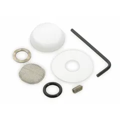 Brass spray arm repair kit for bedpan washers and flush valves. Used to restore water flow and spray pattern in institutional restrooms.
