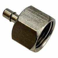 MEM-CO Mini Barbed Fitting Adapter: 3/4 in ID x 3/4 in Pipe x 1/4 in ID Size, FNPT x Tube, Brass (MPN 3/4FB6-NP)