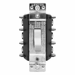 Open manual motor switch for starting, stopping, and protecting motors. Three poles, 30 A rating, 600 V maximum voltage. Surface mount style, no enclosure, no pilot light.