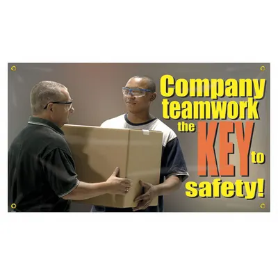 ACCUFORM Company Teamwork The Key To Safety Banners MBR404