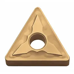 Carbide TNMG-type triangle turning insert with 0° clearance angle and chipbreaker design. Used for general-purpose turning, facing, and profiling on steel, stainless steel, and cast iron. Suitable for medium to finishing cuts in CNC lathes and manual machines.