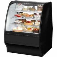 TRUE REFRIGERATION Refrigerated Merchandiser: 49 1/8 in x 36 1/4 in x 39 in, Black, Curved Glass (MPN TGM-R-36-SC/SC-B-W)