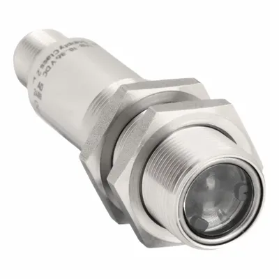 IFM Photoelectric Sensor Transmitter: M18 Threaded, Built-in Connector - Cylindrical Receivers & Transmitters with Connectors