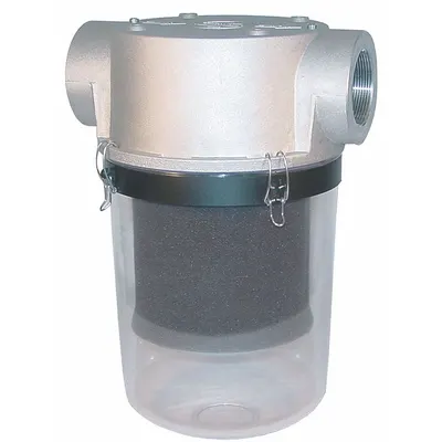 SOLBERG T-Style Inlet Vacuum Filter: 5 micron Rating, 99% Efficiency - T-Style Vacuum Pump Inlet Filters