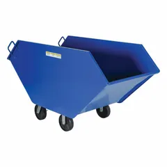 This VESTIL general purpose hopper truck has a 22.2 cubic foot capacity and a 2000 lb load capacity. It is finished in blue and equipped with one swivel caster. Suitable for collecting and moving bulk materials, scrap, or waste in industrial environments.