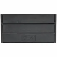 QUANTUM STORAGE SYSTEMS Bin Divider: 10 in x 5 1/4 in, Not Electrostatic Discharge Conductive, Black (MPN DSS405)