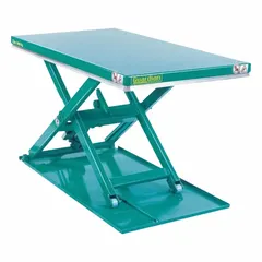 This fixed-top electric lift table from BALLYMORE has a 2,200 lb load capacity and a maximum lifting height of 34 inches. It operates on 115V AC power and uses a hydraulic lifting mechanism. Typical applications include positioning heavy loads at workstations, assembly lines, and material handling tasks requiring ergonomic height adjustment.