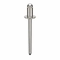 Blind Rivet,1.601" L,0.183" dia,PK250: Inch, 1 19/32 in Overall Lg, 19/64 in Body Lg, Plain, 250 PK (MPN AD62BSLF200)