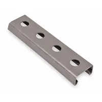 Strut Channel - Punched Hole: 304 Stainless Steel, Polished, 14 ga Gauge, Punched Holes (MPN B 907 10 SS)