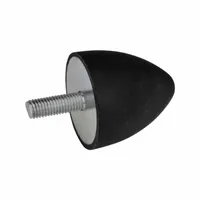 JW WINCO Vibration-Isolating Mount: Conical, Natural Rubber, Male x Non-Threaded Style (MPN 353-20-24-M6-S-40)
