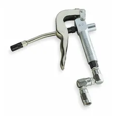 This non-metered manual dispense gun from LEGACY features a 1/4 inch inlet for controlled hand-operated fluid delivery. It is suited for applying lubricants, adhesives, and sealants in industrial maintenance and assembly tasks.