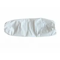 Protective Sleeves: 18 in Overall Lg, Serged Seam, White, Microporous Film Laminate, CONDOR, 200 PK
