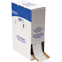 Sleeve Label: 1 3/4 in x 1/4 in, Polyolefin, White (Matte), For 16 AWG to 20 AWG Wire Gauge (MPN BM7-125-175-7641)