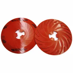 This ribbed fiber disc pad face plate provides a rigid backing for abrasive discs in surface preparation and finishing tasks. The extra hard red construction supports consistent material removal on metal, wood, or composite surfaces. Each pack contains 10 face plates.