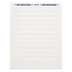 White matte polyester wraparound label for permanent wire and cable identification. Designed for wire gauges 20 AWG to 12 AWG. Suitable for use in control panels, electrical installations, and maintenance applications.