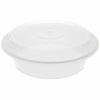 PACTIV Disposable Carry-Out Food Container: Plastic, 1 Compartments, 24 oz Capacity - Microwaveable Containers with Lids