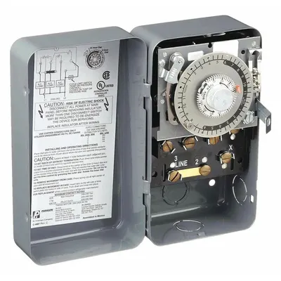 PARAGON Defrost Control Timer: Mechanical, 110 min Max Cycle Time, 2NO/1NC, 120V AC - Enclosed Electromechanical Defrost Timer Switches