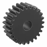 Hubless Spur Gear: Module m 1.5, 25 Teeth, 10 mm Bore Dia, Black Oxide Coated Carbon Steel, Hubless (MPN SSA1.5-25)