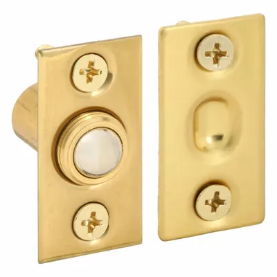 PRIME-LINE Closet Door Ball Catch/Strike: Brass, 1 1/2 in Overall Ht - Locks & Latches