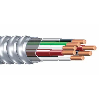 SOUTHWIRE Metal Clad Cable: 10 AWG, 6 Conductors, Copper, 1,000 ft, Aluminum, Std - Multi-Circuit Metal-Clad Cables