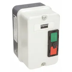 This NEMA 4-rated enclosure is designed to house and protect IEC motor starter components in industrial environments. It is compatible with Dayton IEC contactors and accommodates IEC starter styles. Suitable for indoor or outdoor use where protection against dust, rain, and hose-directed water is required.