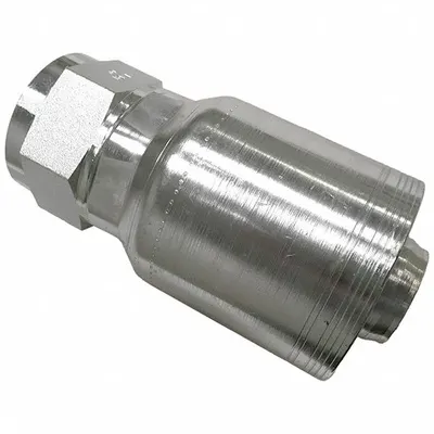 AEROQUIP Hydraulic Crimp Fitting: Carbon Steel, Straight, -20 For Hose Dash Size - Aeroquip Crimp Hydraulic Hose Fittings with JIC Connection