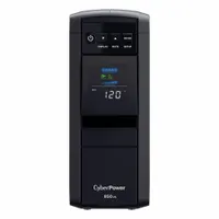 CYBER POWER UPS System: Single Phase, 850 VA Power Rating, 120 V AC Input, 120 V AC Output, 5-15P (MPN CP850PFCLCD)