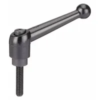 KIPP Adjustable Handle: Zinc w/ Steel Thread, 3/8"-16, 64 mm Lg (MPN K0116.2A41X40)