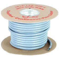 Shielded continuous flexing exposed run tray cable with 14 AWG conductor size and 4 conductors. Features a gray PVC jacket and 100 ft length. Minimum bend radius factor is 7.5 x OD for fixed installations and 8 x OD for flexible applications. Suitable for use in cable trays, cable chains, and exposed runs where repeated bending and movement occur.