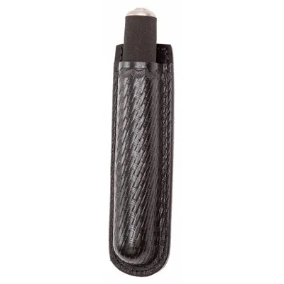 GOULD & GOODRICH, INC. Baton Holder: Black, Leather, Basket Weave - Duty Equipment Pouches