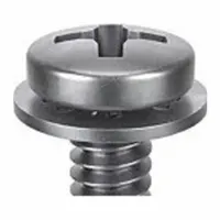 SEMS Screw: Internal Tooth, #4-40 Thread Size, 1/2 in Lg, Stainless Steel, Passivated, Pan, 50 PK (MPN 1-PPI-4C-50)